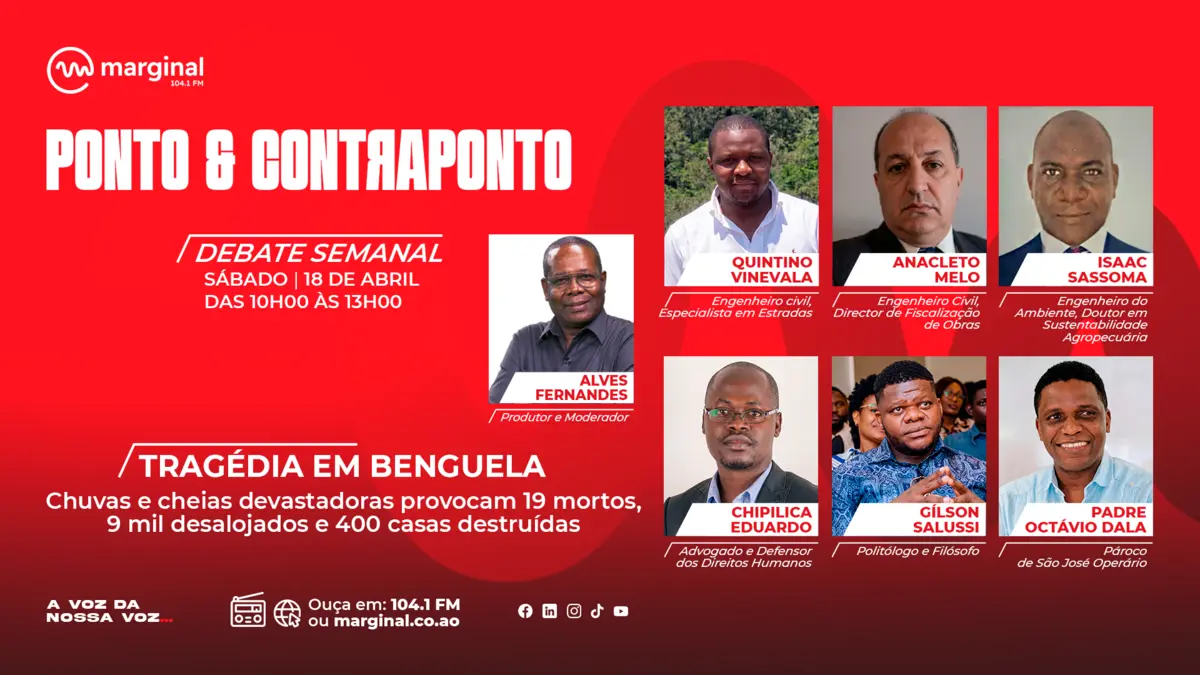 Contexto visual do programa "ESTE SÁBADO: PONTO & CONTRAPONTO"